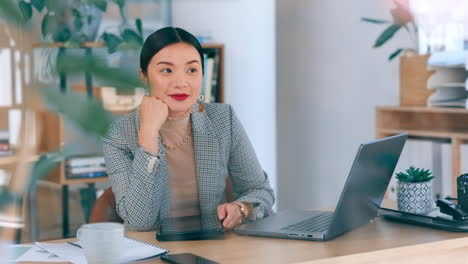 Asian,-tablet-and-business-woman-thinking