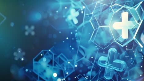 futuristic digital healthcare network background