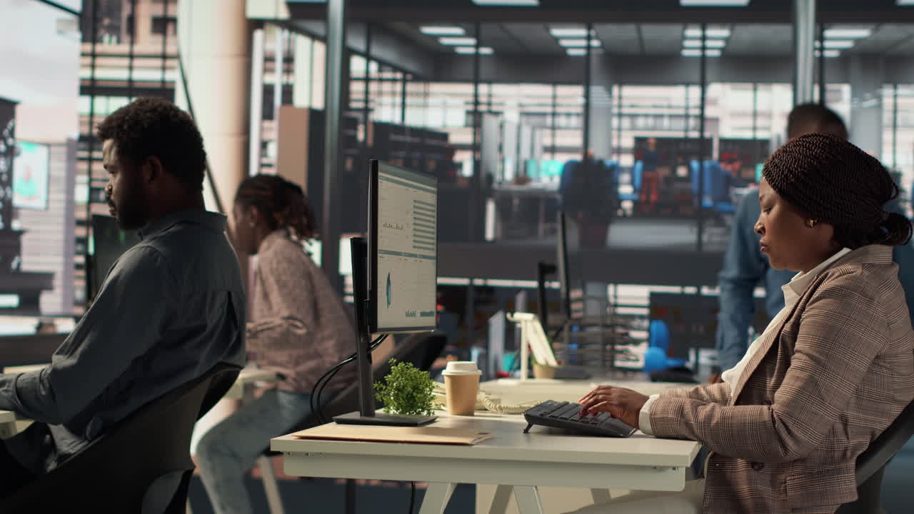 People Working in Modern Office