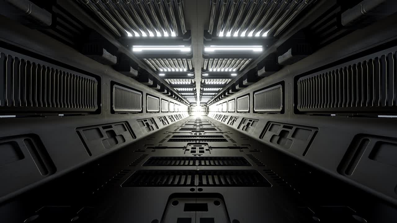 los corredores de las naves espaciales de ciencia ficción.