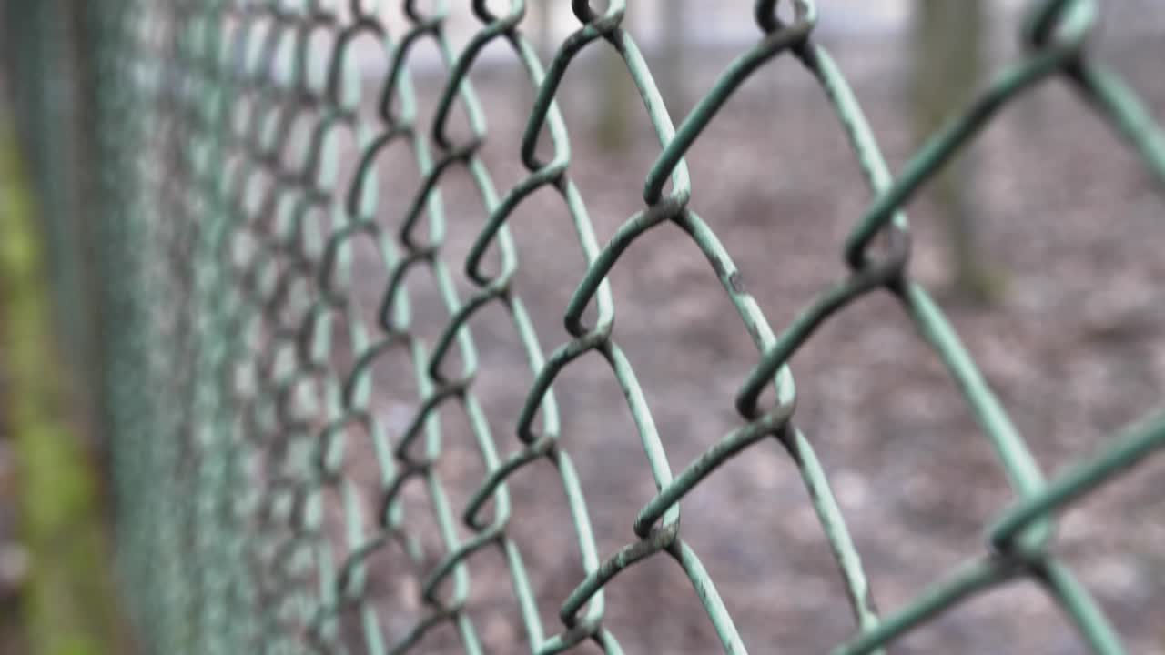 Rusted Fence Close-Up Shallow Focus