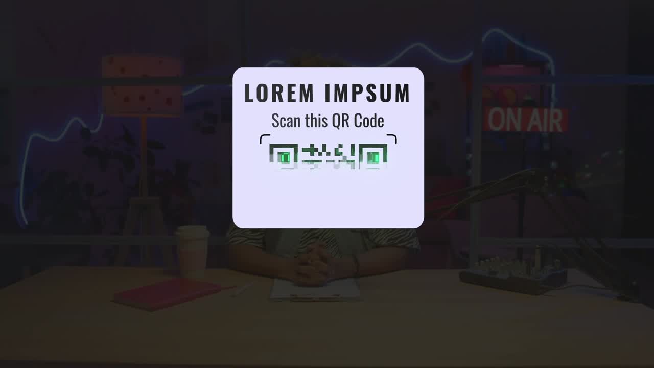 A modern video template designed for qr code titles content