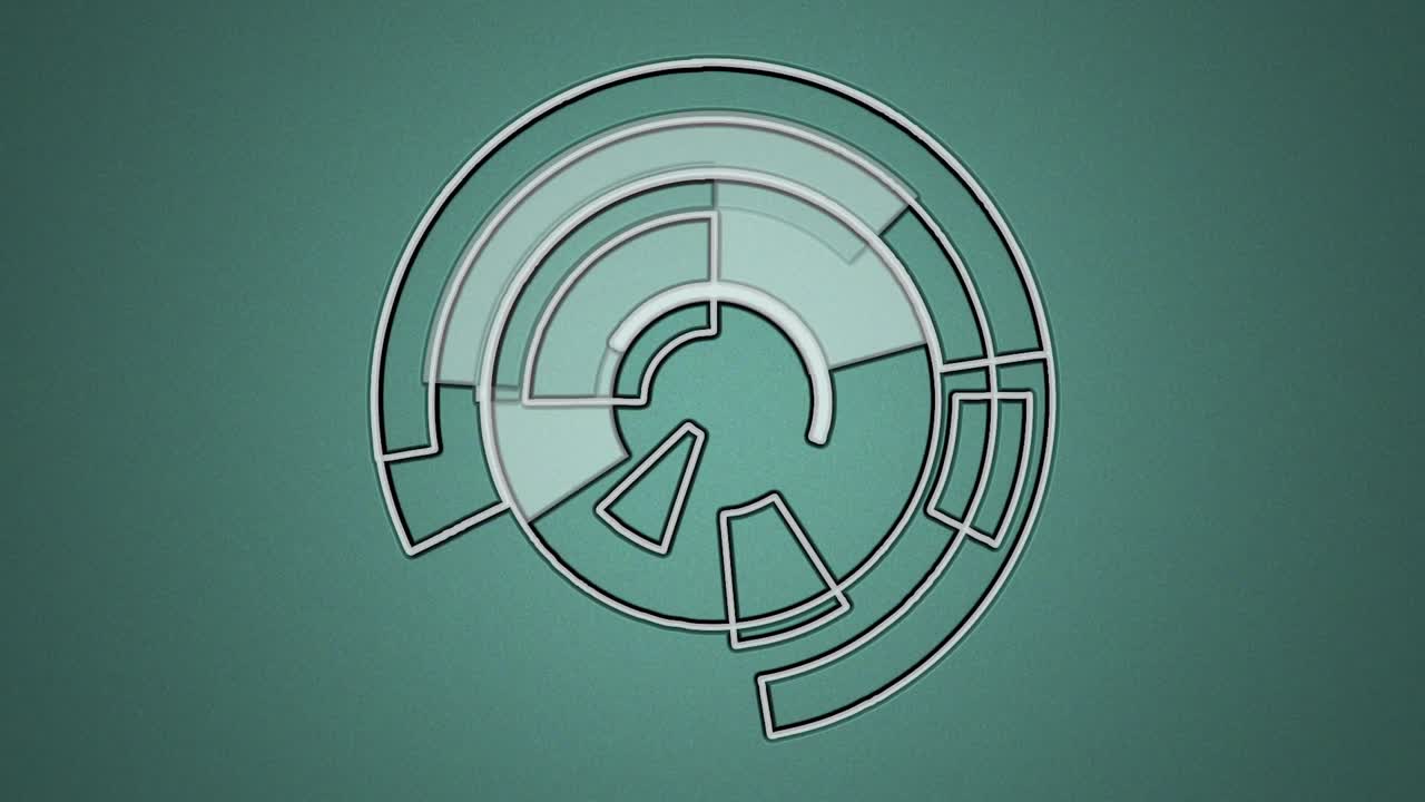 segmentos circulares rotativos de fondo abstractos