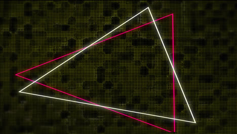 Animación-De-Formas-Geométricas-Coloridas-Y-Sobre-Conexiones-De-Puntos