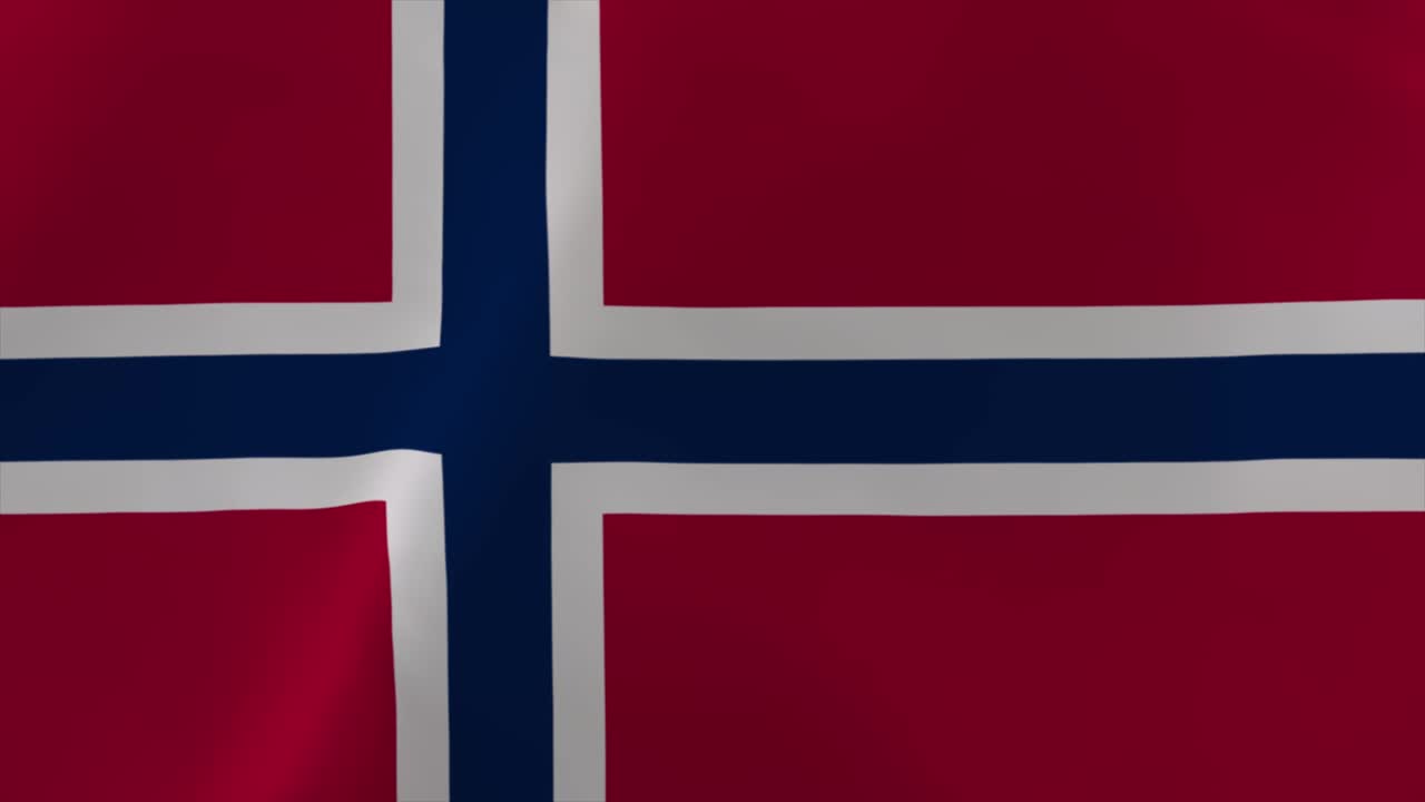 noruega agitando la bandera animación 4k fondo de papel tapiz en movimiento