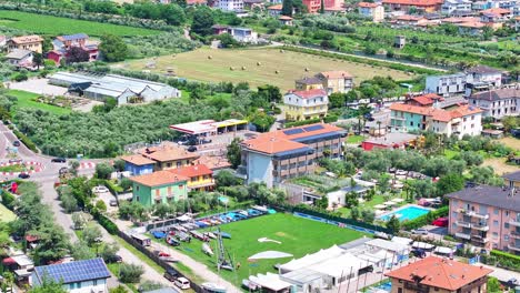 Flourished-developed-blocks-of-Riva-Del-Garda-Italy-aerial