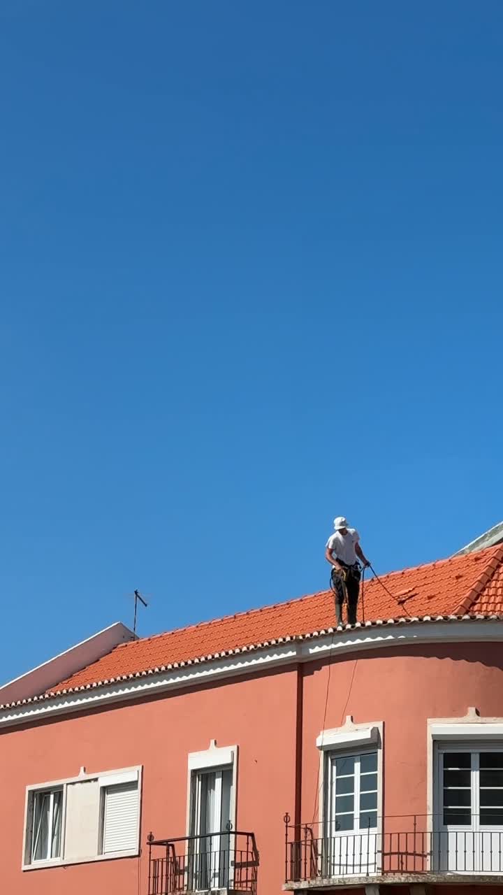 Roof Repair on a Building