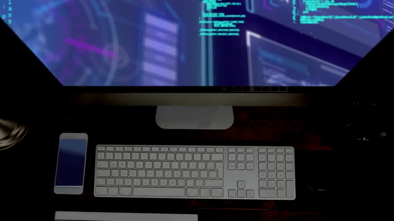 오피스 상의 데이터 처리 애니메이션