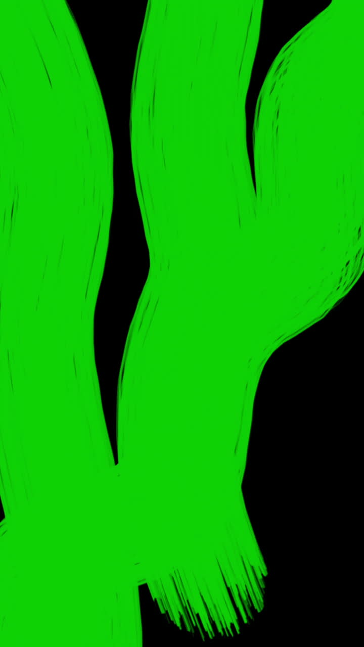 Transizione con Pennellate di Pittura Verde su Sfondo Nero