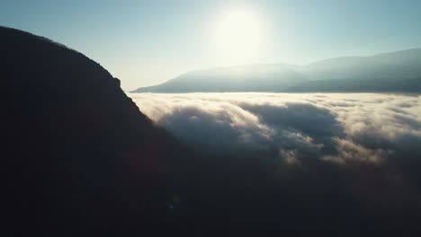 misty mountain sunrise