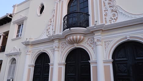 tilt down the elegant front facade of unan university in leon, nic