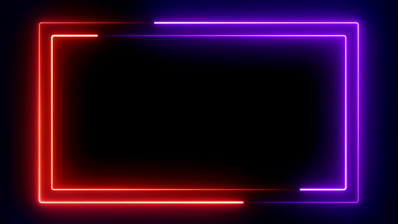 Light glowing neon shape animation