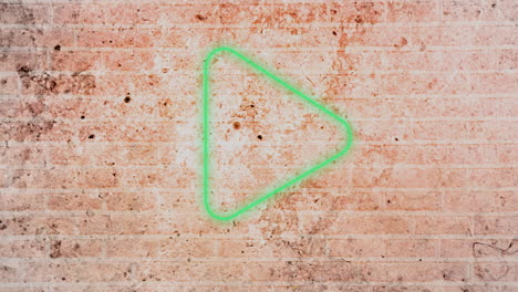 signo de corazón de neón en la pared de ladrillo 4k