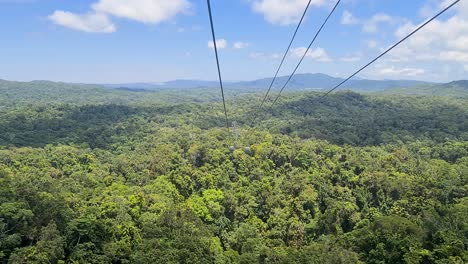 skyrail cableway gondolas going over barron gorge rainforest