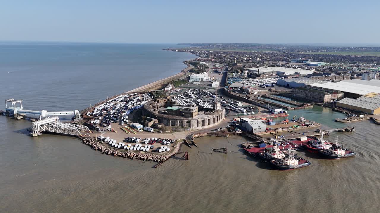Garrison Point Isle of Sheppey Kent UK drone,aereo