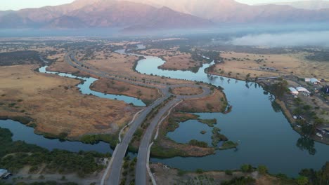 calm-waters-in-lagoon-caren,-located-in-santiago,-country-of-chile