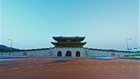 hermosa arquitectura palacio gyeongbokgung en seúl corea del sur