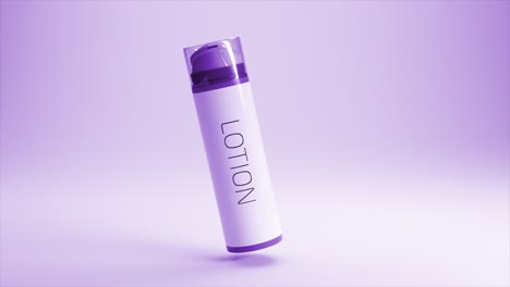 purple lotion bottle mockup