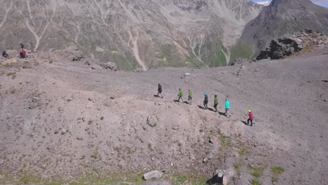hikers on a mountain trail
