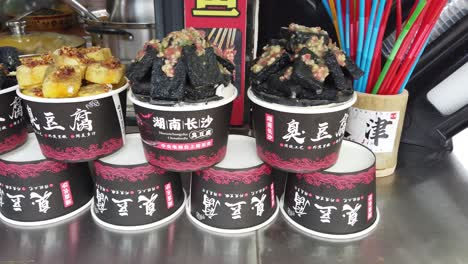 smoked tofu chinese dish takeaway restaurant, modern china meal