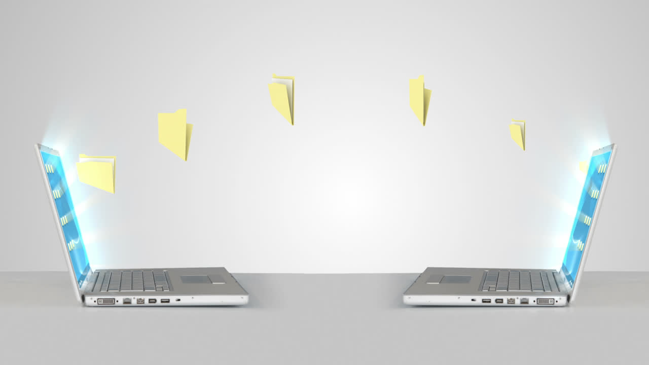 노트북에서 다른 노트북으로 이동하는 폴더