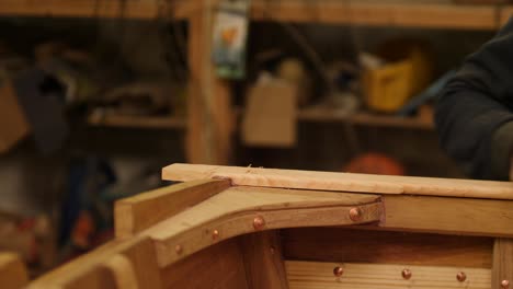 boat building, securing covering board with copper nail