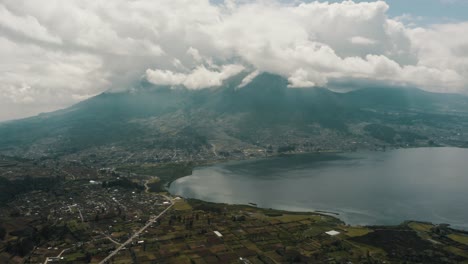 san pablo village with fertile lands at the foothills of imbabura volcano in otavalo, ecuador