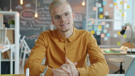 man in office setting