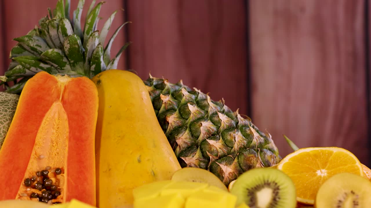 다양한 신선 한 과일 의 활기찬 종류