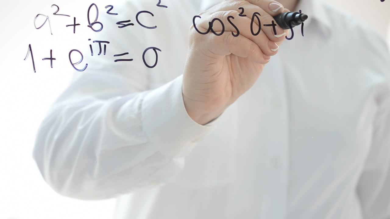 We write mathematical formulas. We draw a marker