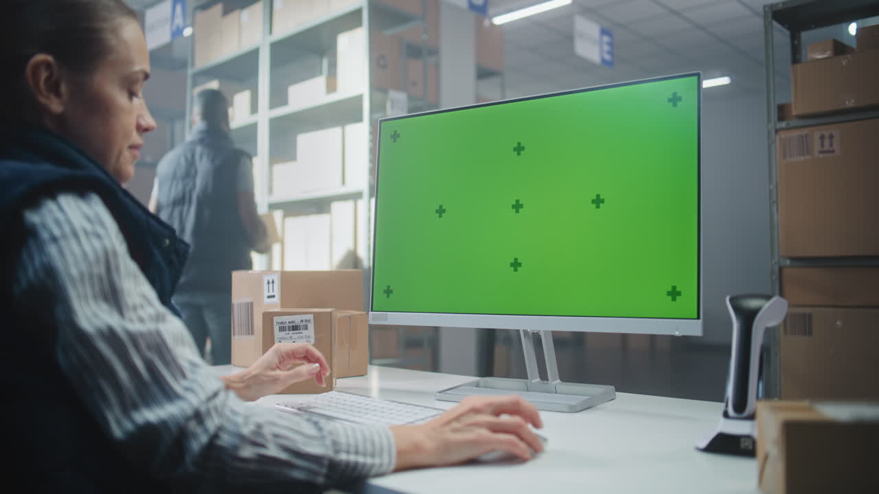 operaio di magazzino al lavoro