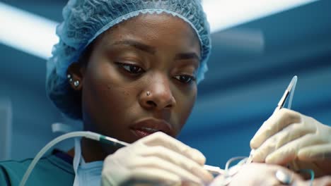 a dedicated surgical professional skills in action: examining precision techniques in a well-lit operating room for patient success