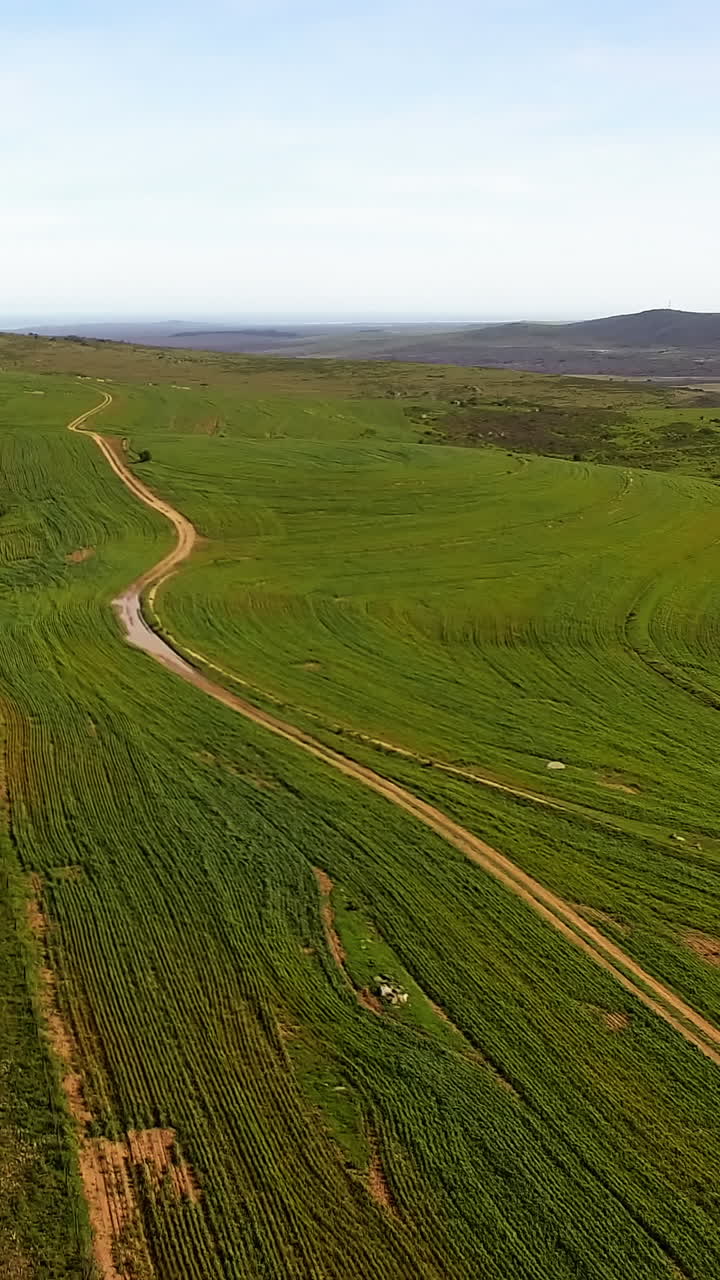 vista aérea de un camino de tierra que serpentea a través de un terreno montañoso