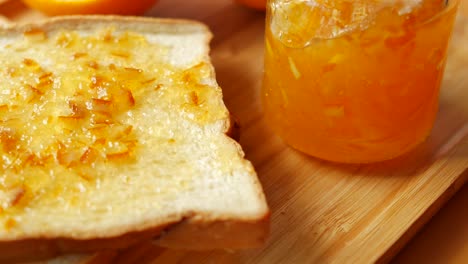 orange marmalade on toast