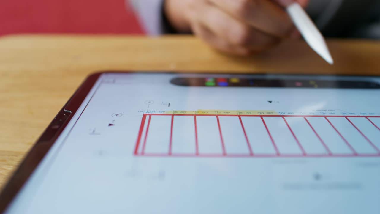 persona que utiliza una tableta para el trabajo de diseño