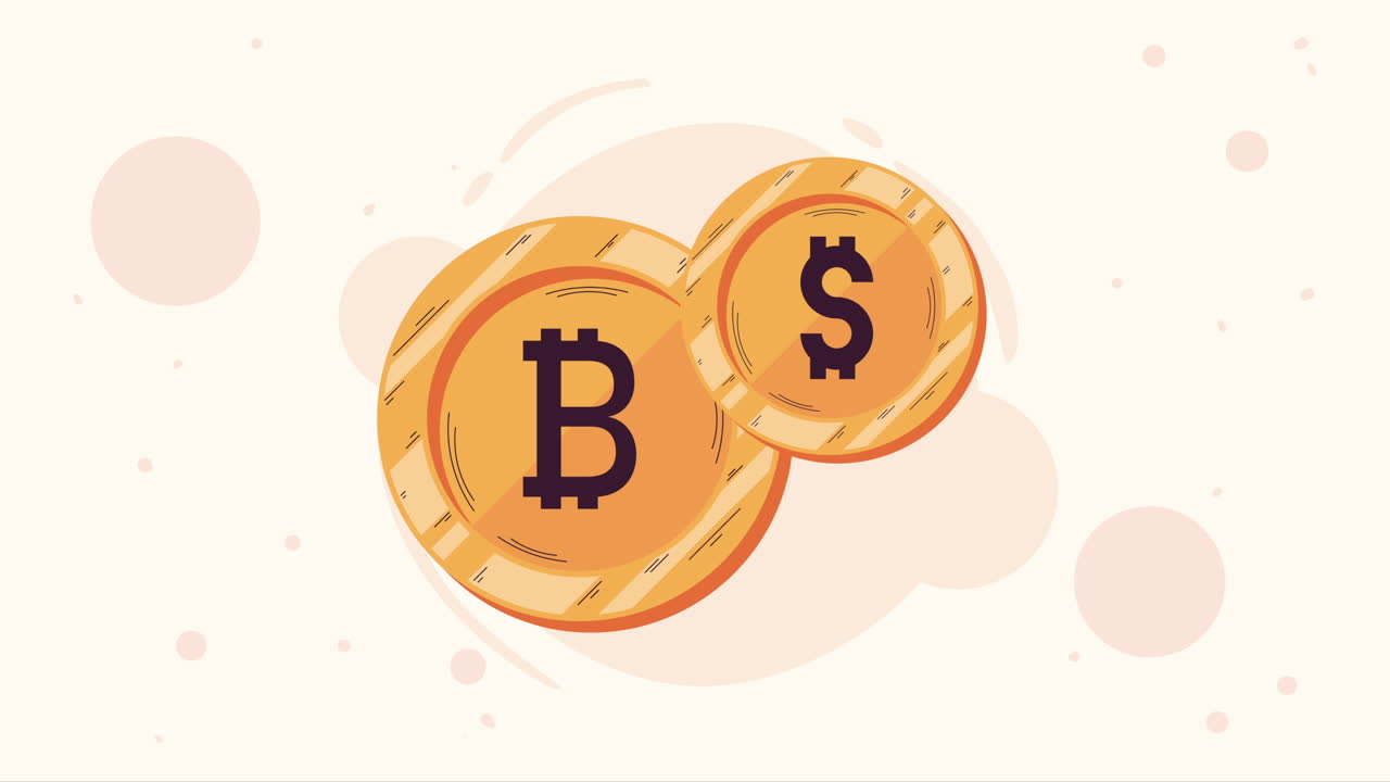 crypto currency invest with dollars animation