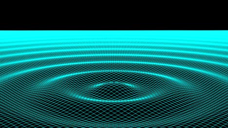 The grid of rippled surface. 3D Illustration.