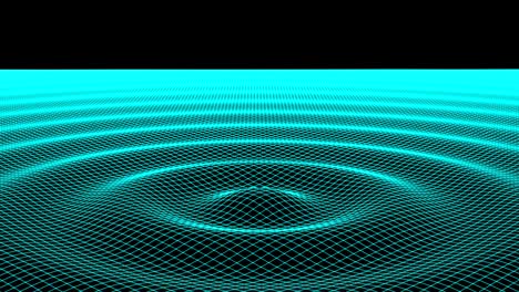 the grid of rippled surface. 3d illustration.