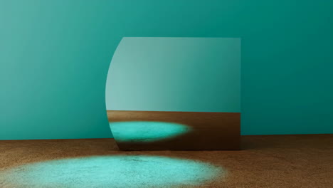 abstract geometric composition with teal glow