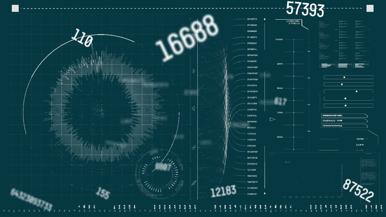 회색 배경 위의 데이터 처리의 애니메이션