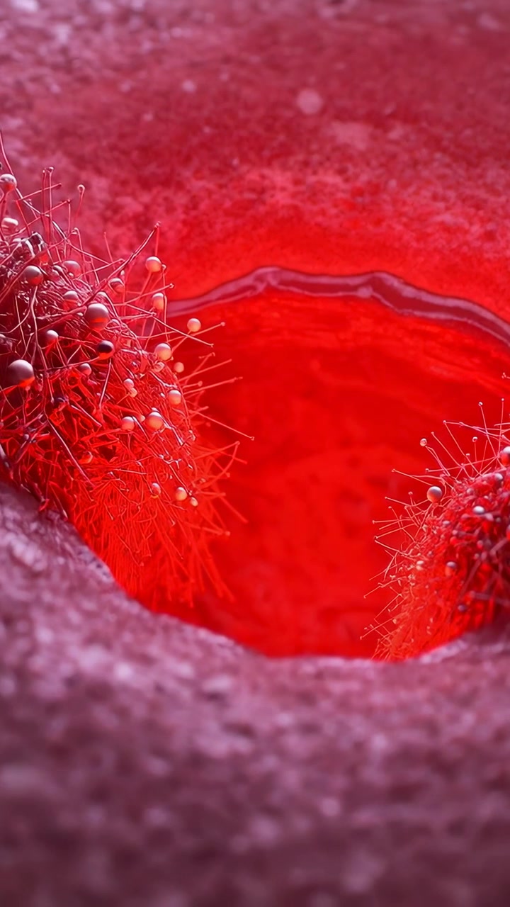 Vertical video: Camera moving closer, shifting light, revealing two spiked nodules in macro view