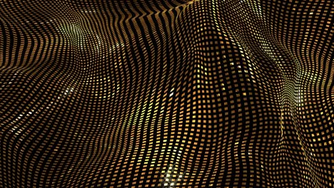 una onda de oro geométrica abstracta.