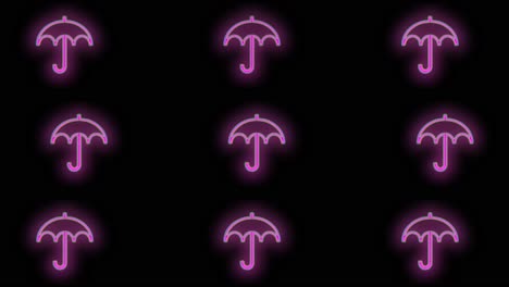 Purple-umbrella-pattern-with-neon-light