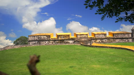 san jose el alto campeche castle fort reveal shot crane