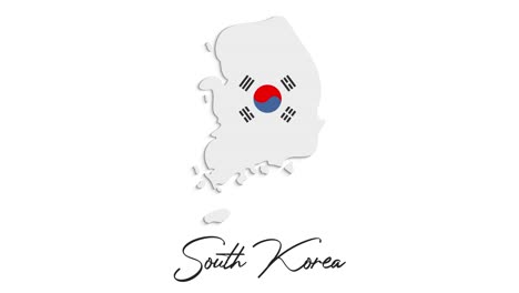 한국의 국기 - 다른 유형의 한국 국기. 모션 그래픽.