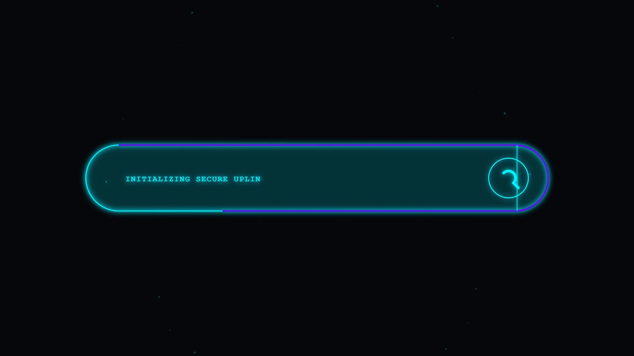 Digital Loading Bar Initializing Secure Uplink Interface