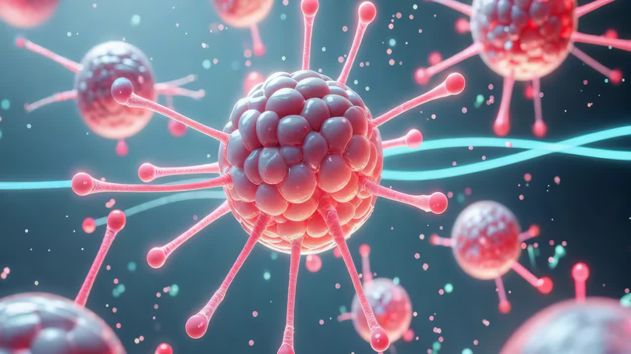 vista microscópica de un virus