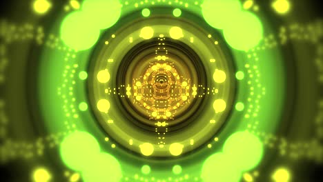 neon colorful geometric shapes in space