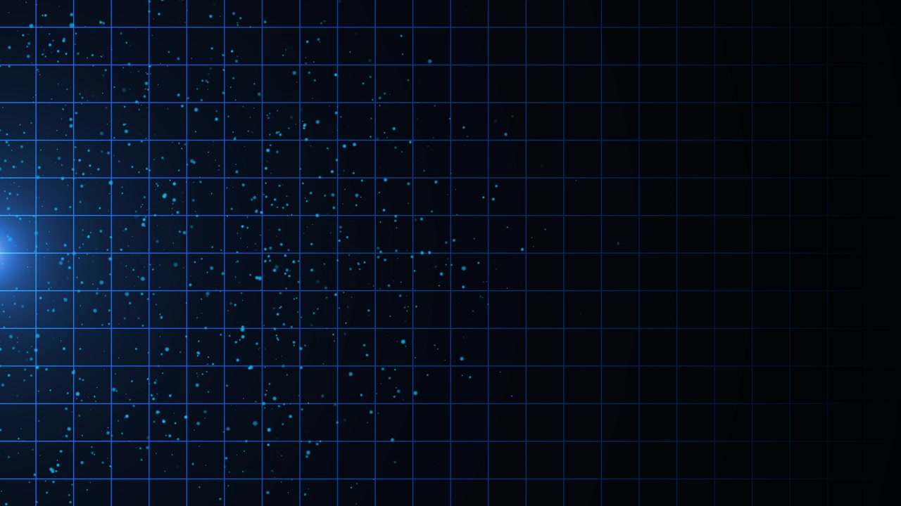 Abstract Digital Grid Background with Floating Particles