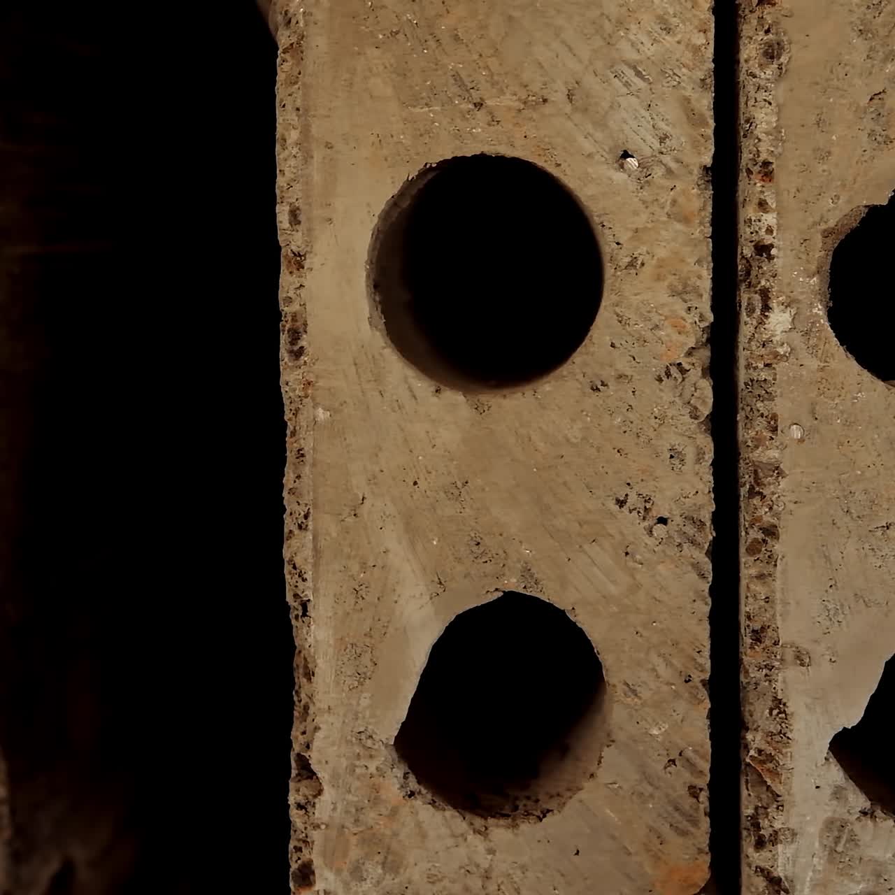 Stacks of concrete blocks